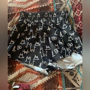 High Waist Branded Shorts